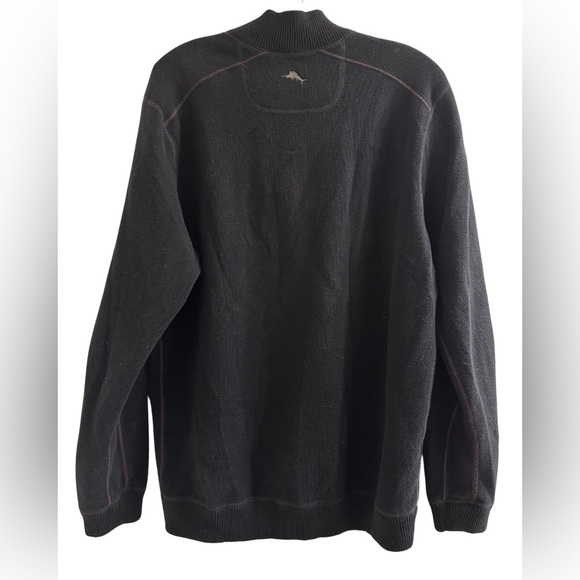 Tommy Bahama Mens Reversible Black‎ 1/4 Zip Pullover Sweater Size Medium - Picture 4 of 11